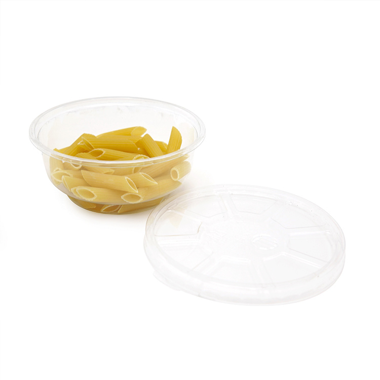 The cheap BPA free customized 300ml disposable clear plastic PP  PP soup take away bowl with lid