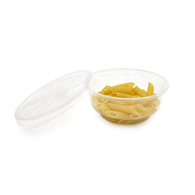 The cheap BPA free customized 300ml disposable clear plastic PP  PP soup take away bowl with lid