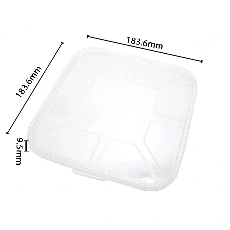 The eco friendly  multifunction biodegradable double layers food takeaway square lunch box