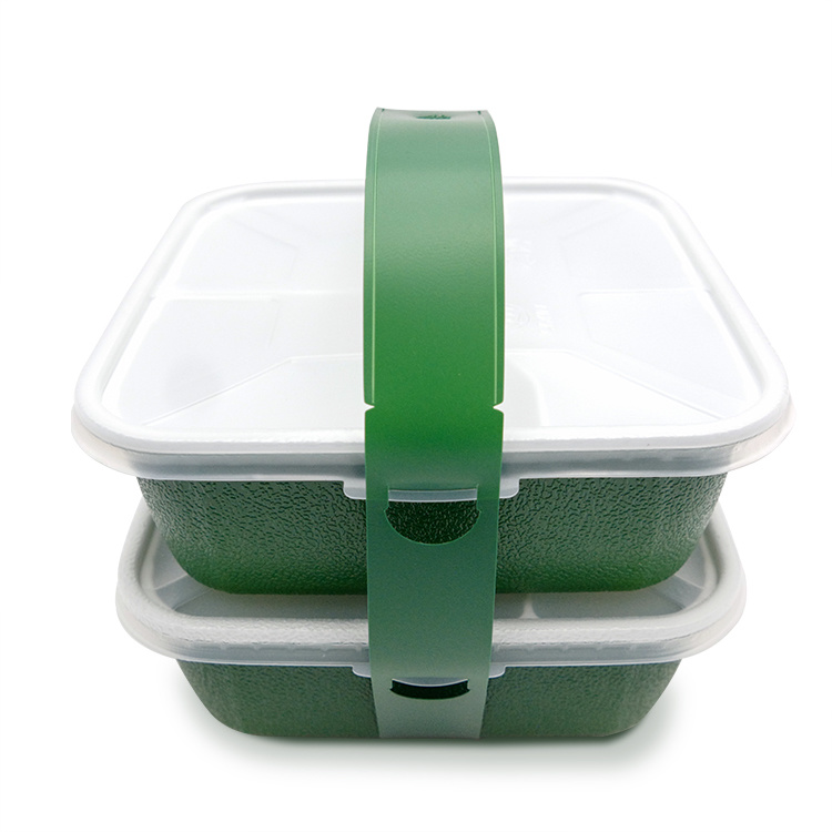 PP disposable leakproof take away food packaging lunch box with lid