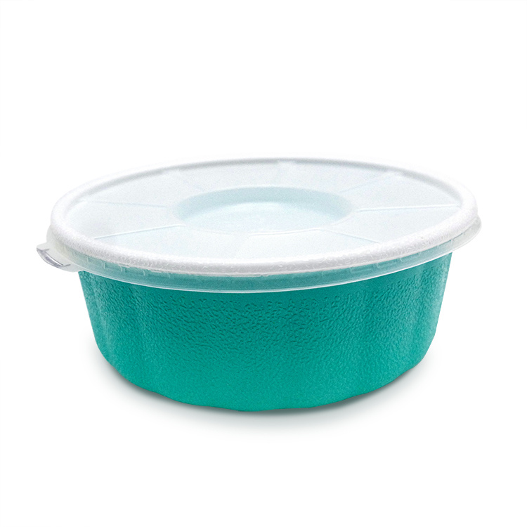 The food grade disposable plastic PP round food delivery container lunch box