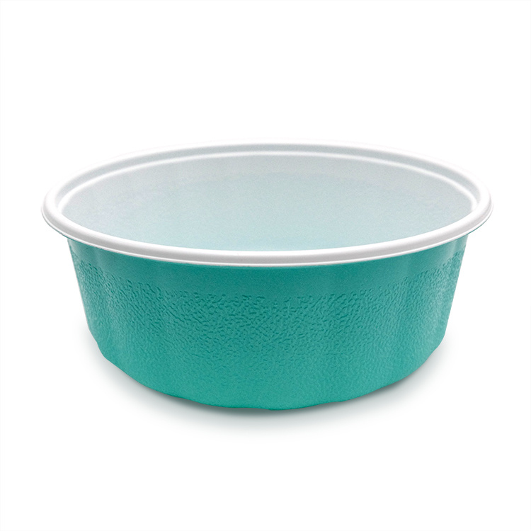 The food grade disposable plastic PP round food delivery container lunch box