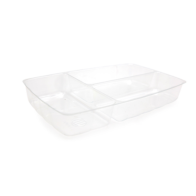 The multifunction 1000ml PP plastic blister rectangle take out bento box to keep food warm