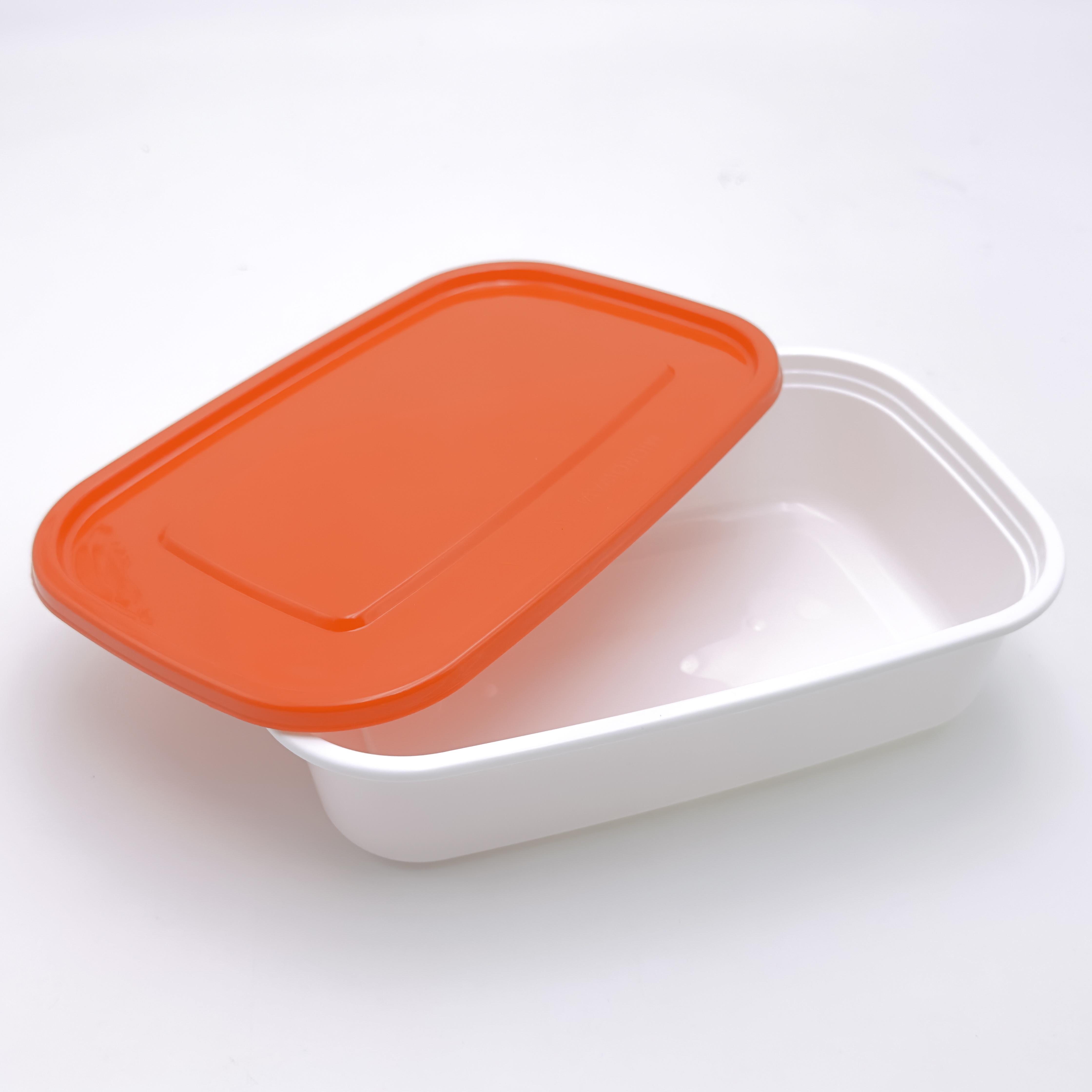 Disposable plastic food container 600ml microwavable takeaway lunch box
