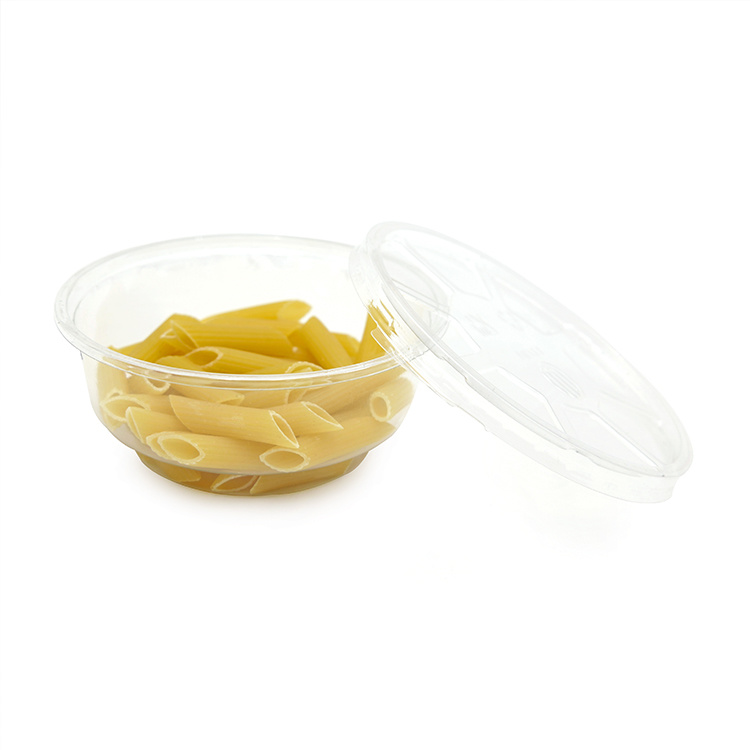 The cheap BPA free customized 300ml disposable clear plastic PP  PP soup take away bowl with lid