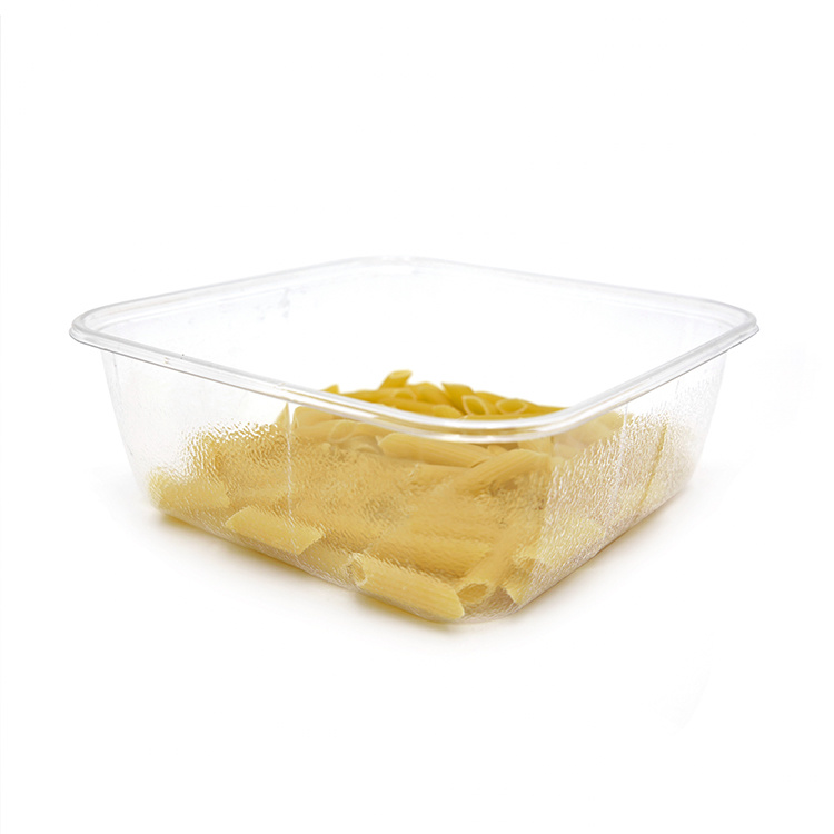 Customizable Clear PET 3 compartment takeaway packaging disposable plastic take away bento Lunch boxes