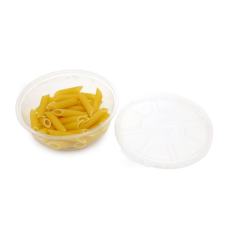 The cheap BPA free customized 300ml disposable clear plastic PP  PP soup take away bowl with lid