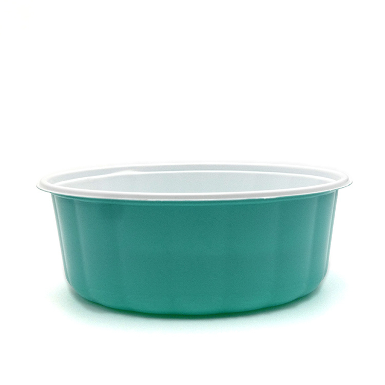 The food grade disposable plastic PP round food delivery container lunch box