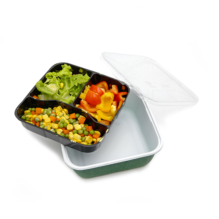 PP disposable leakproof take away food packaging lunch box with lid