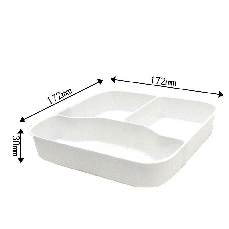 Source factory customization plastic disposable 3 Compartment take away bento lunch preservation box