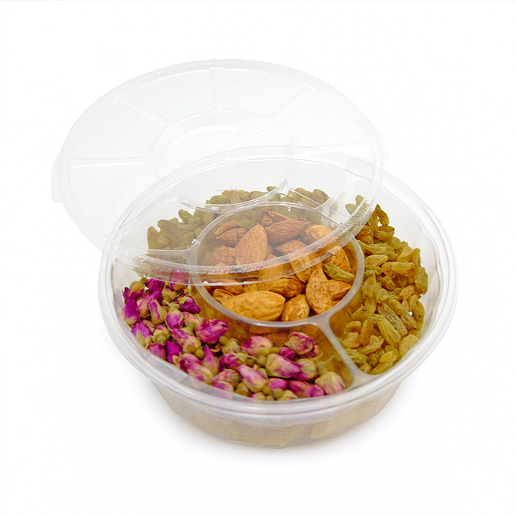 Disposable food grade plastic high transparency cold dishes only bento lunch box