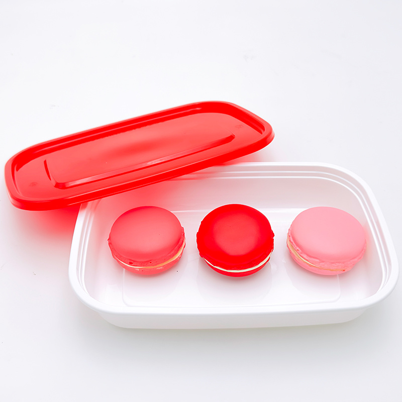 Disposable plastic food container 600ml microwavable takeaway lunch box