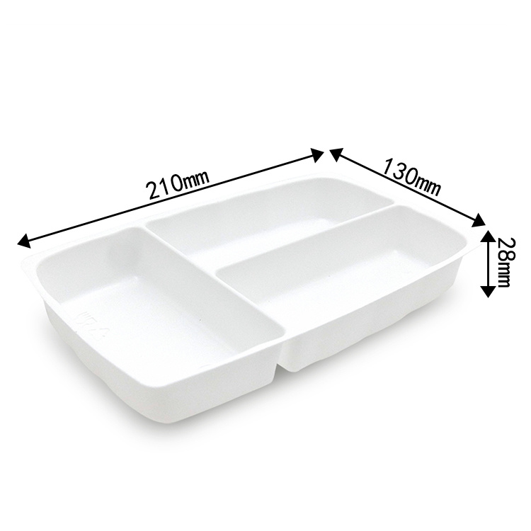 Source factory customization Eco-friendly microwave PP 3 compartment food container disposable plastic bento box