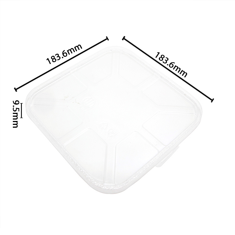 Customizable Clear PET 3 compartment takeaway packaging disposable plastic take away bento Lunch boxes