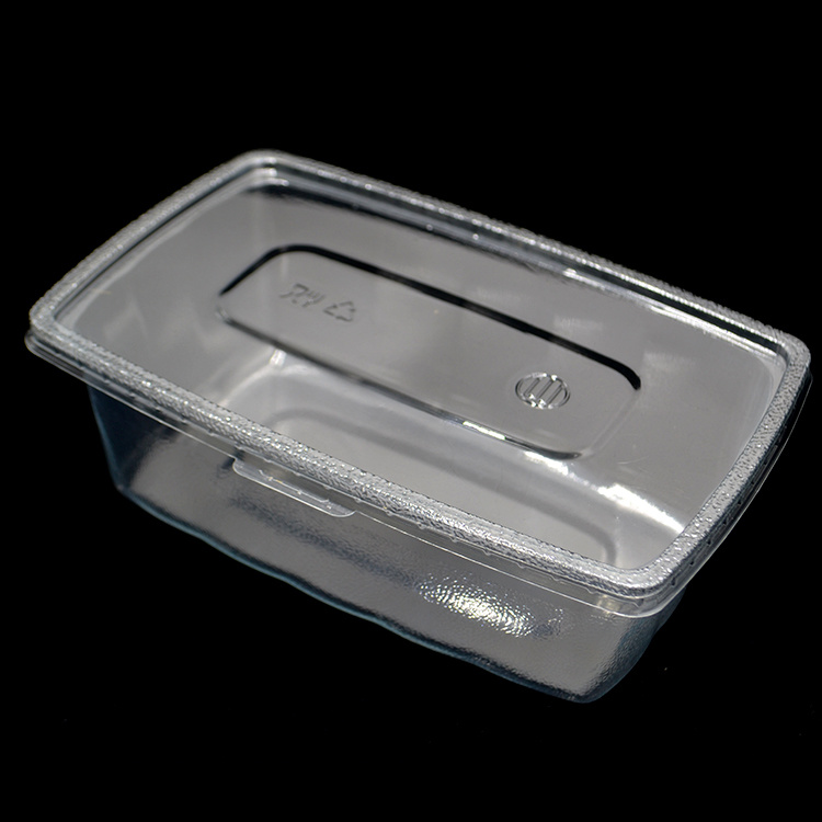 The multifunction 1000ml PP plastic blister rectangle take out bento box to keep food warm