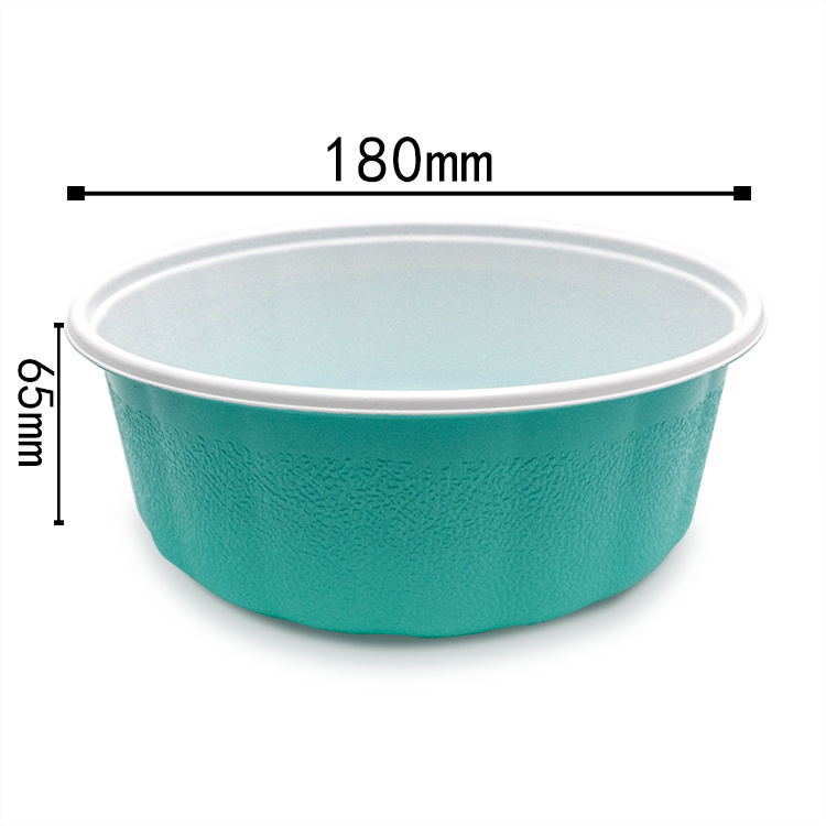 The food grade disposable plastic PP round food delivery container lunch box