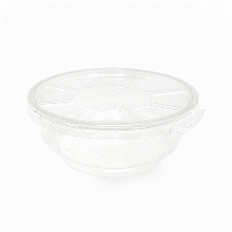 The cheap BPA free customized 300ml disposable clear plastic PP  PP soup take away bowl with lid