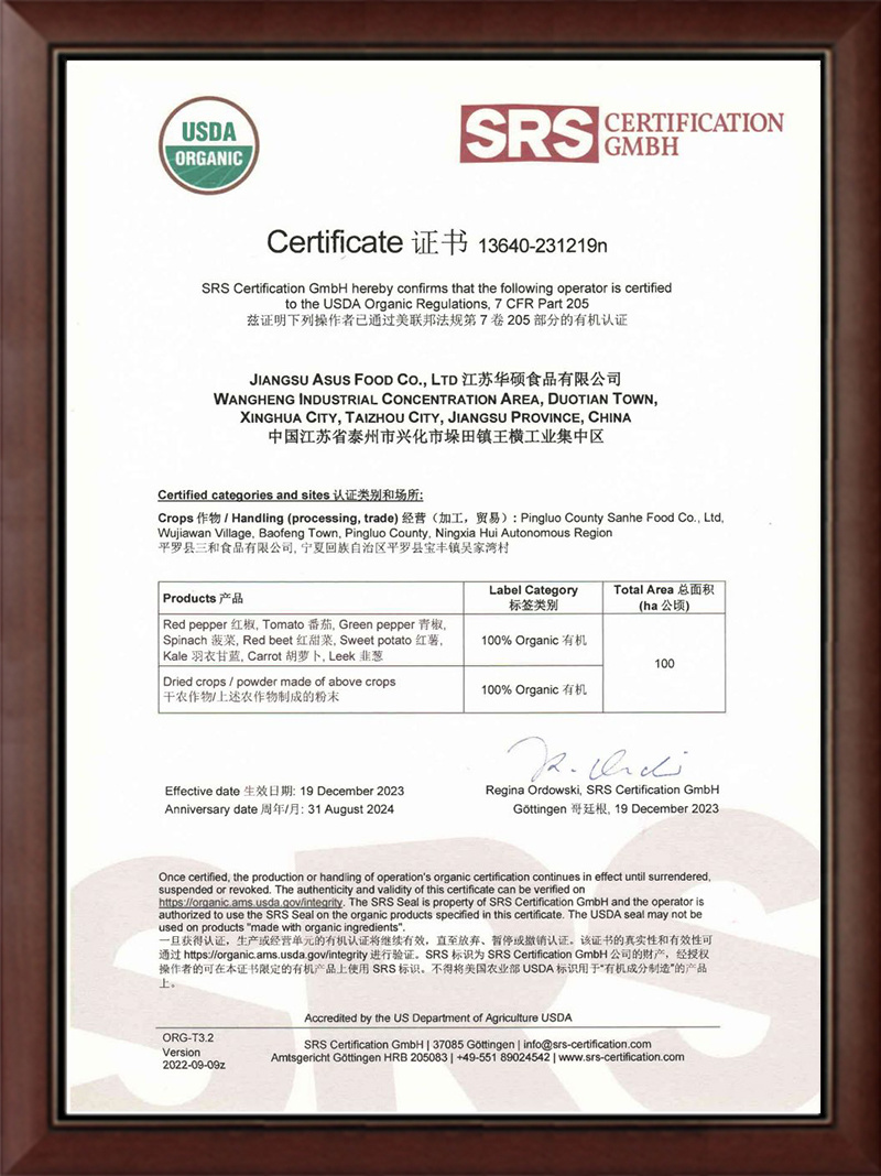 certificates-jiangsu-asus-food-co-ltd