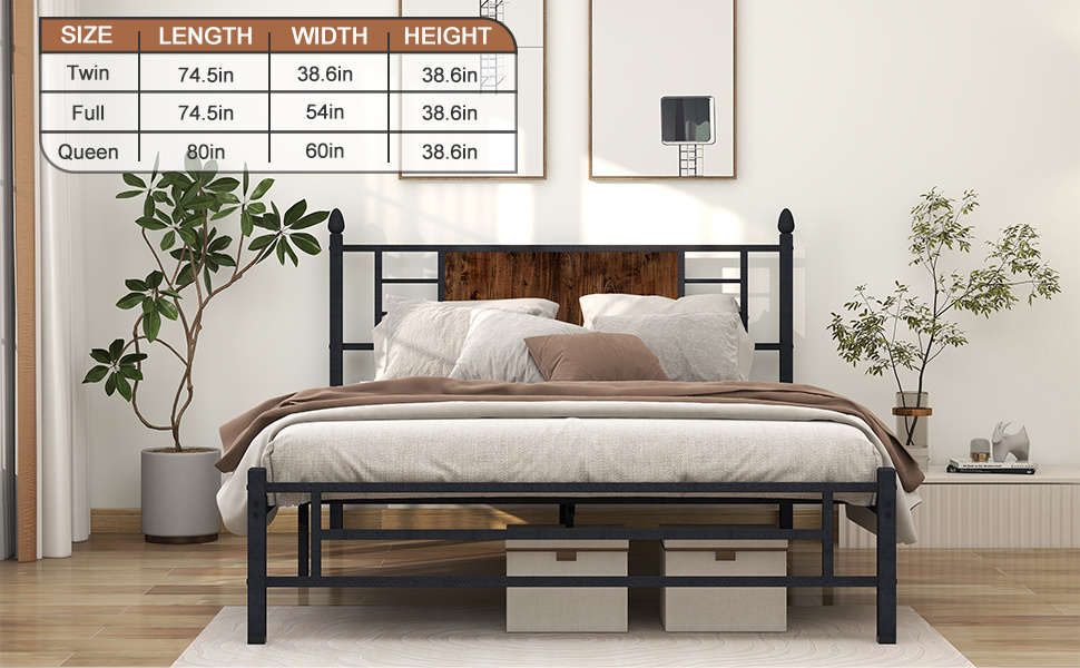 Metal Platform Bed Frames (Queen)
