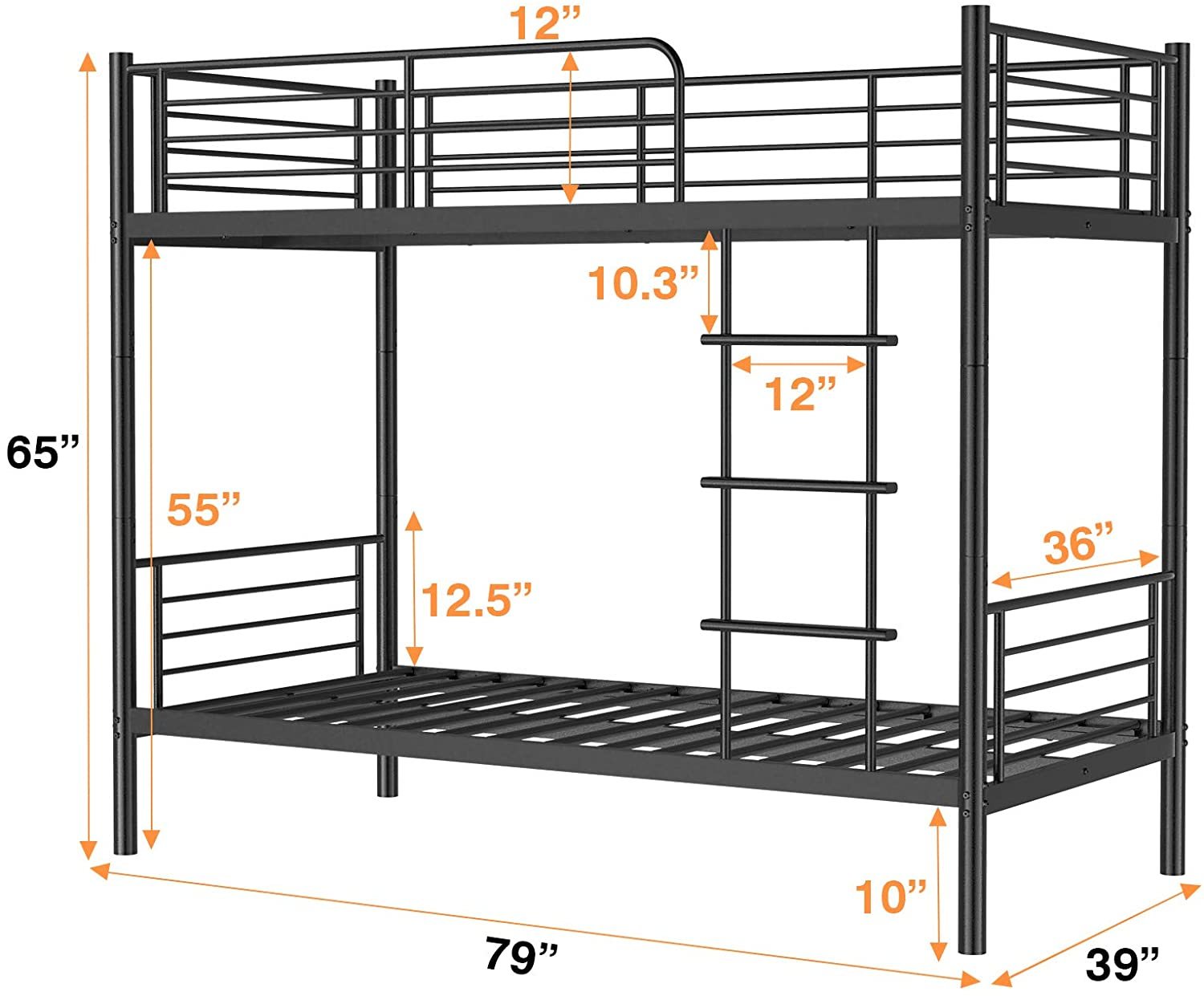 Bunk Wrought Iron Bed-Sanhai Furniture