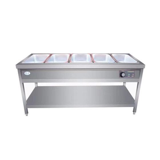 Five large grids and five pots electric rice vending table