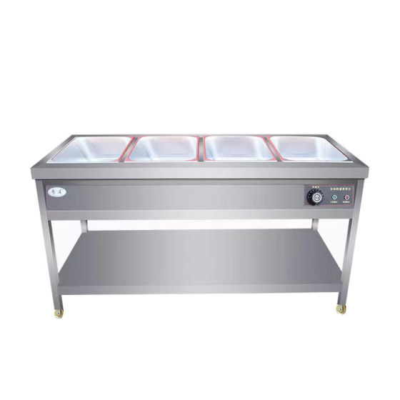 Four large grids and four pots electric rice vending table
