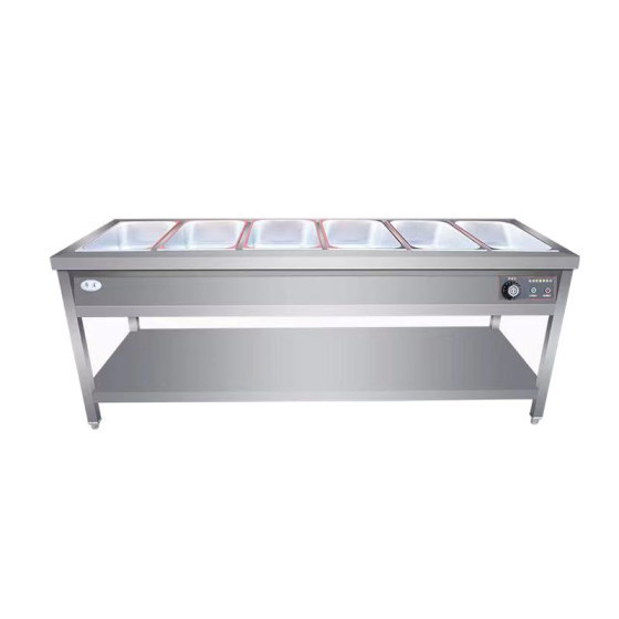 Six large grids and six pots electric rice vending table