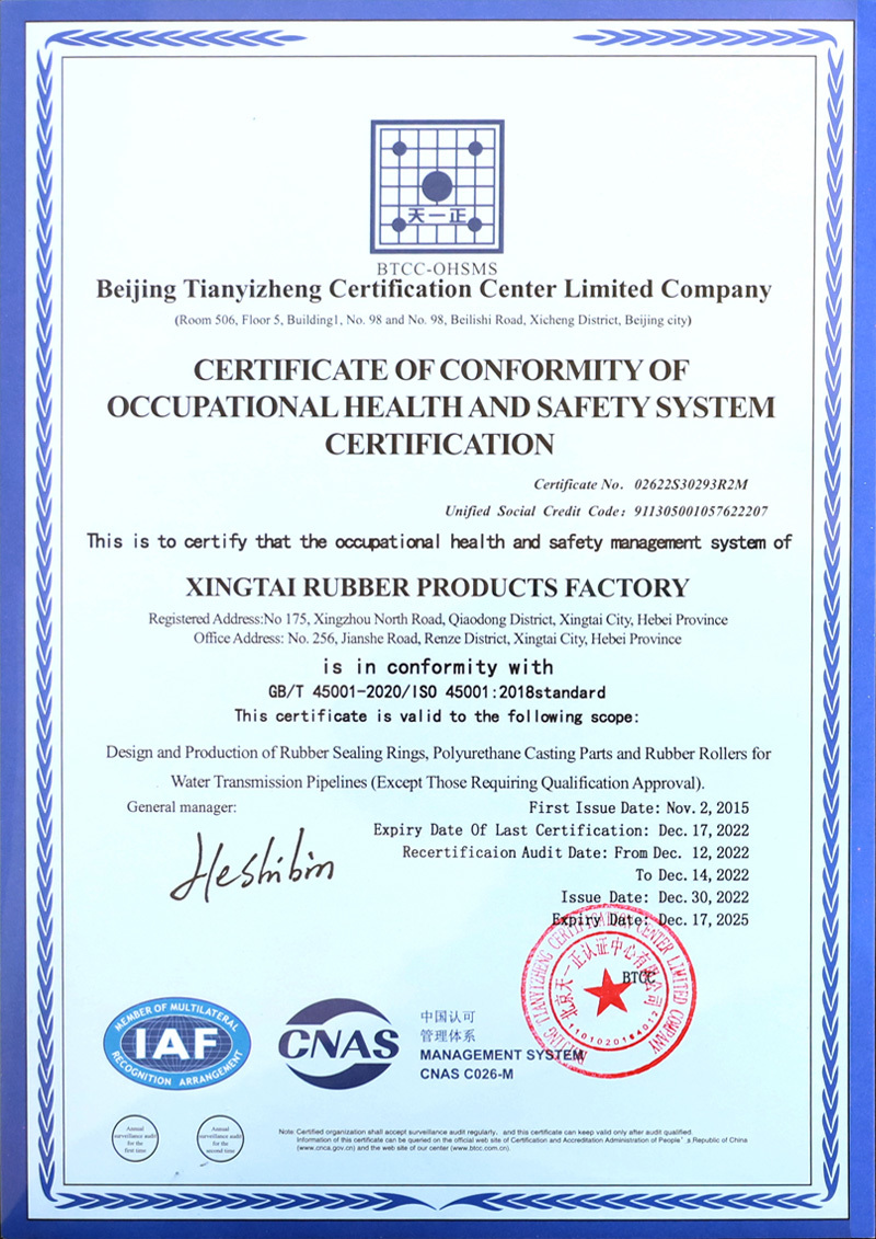 Occupational Health and Safety Management System Certification