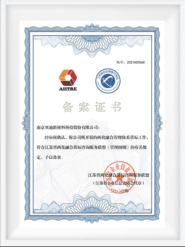 Certification of the Integration of Informatization and Industrialization System