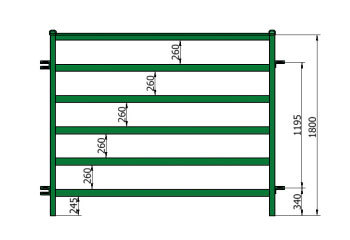 6-Rail Oval Corral Panels