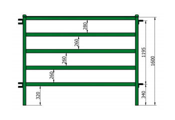 5-Rail Oval Corral Panels