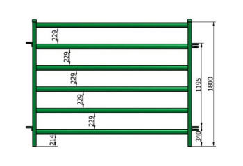5-Rail Square Corral Panels