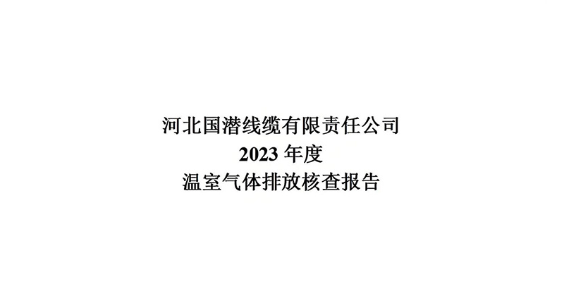 河北国潜线缆有限责任公司2023年度温室气体排放核查报告