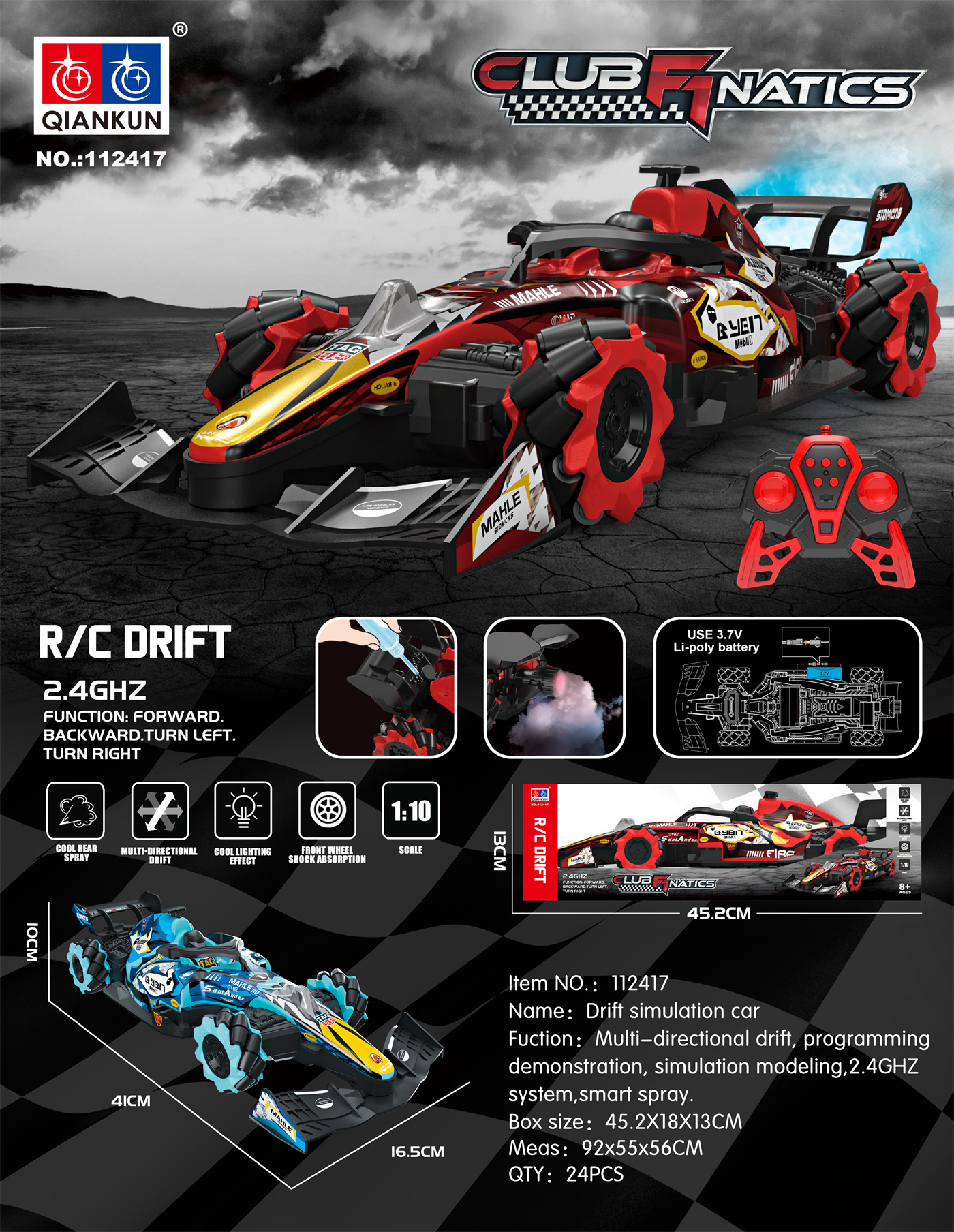 2.4GHZ remote control simulation car