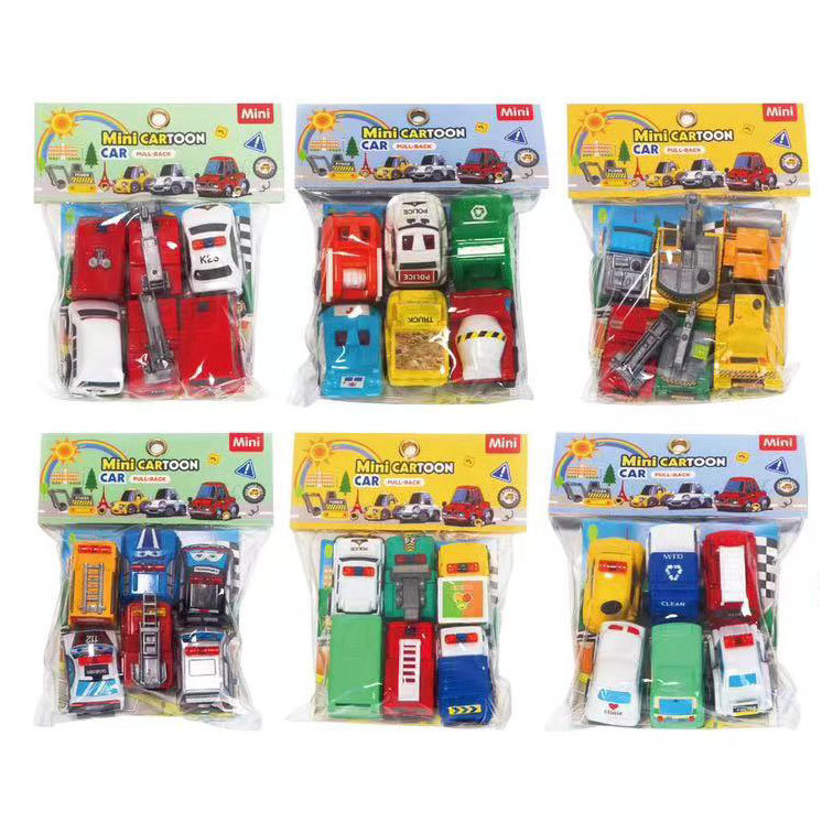 Mini cartoon car set (6cars/bag）