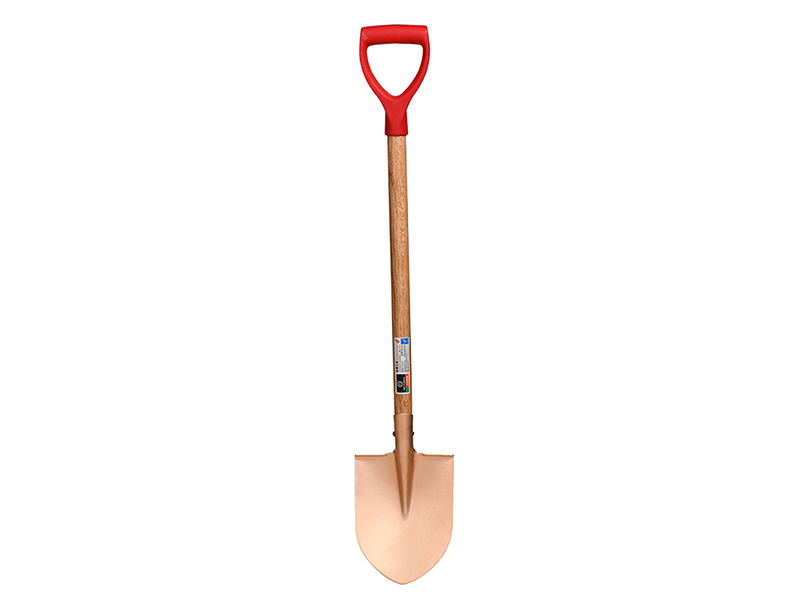 2020-Shovel, Bending long neck, Round point, D type wooden handle