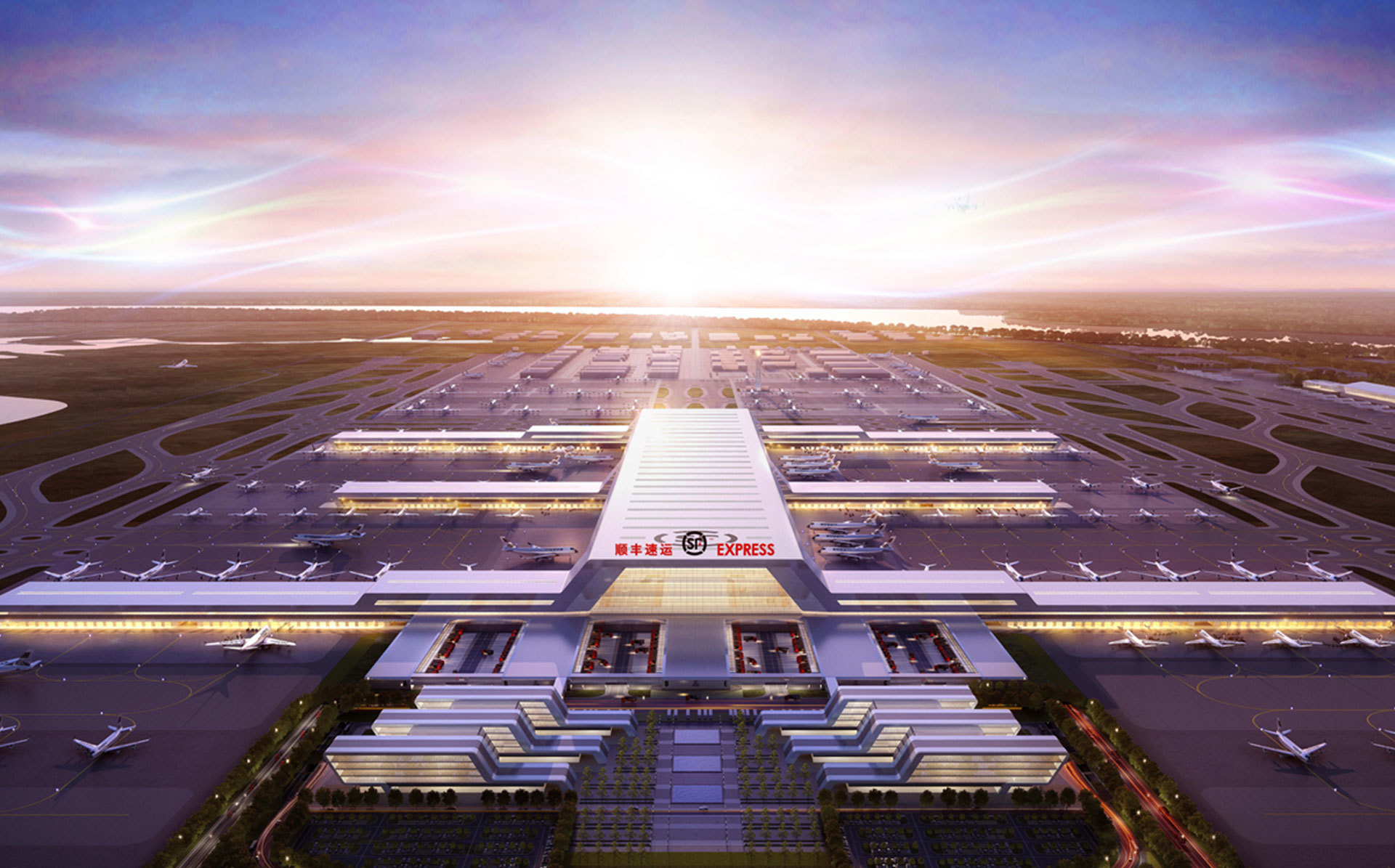 A civil airport for SF Express in Ezhou, Hubei