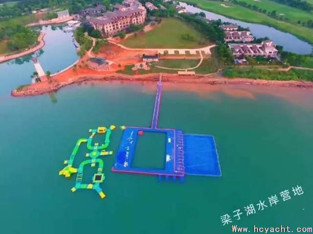 我司建造湖北首個水上闖關項目