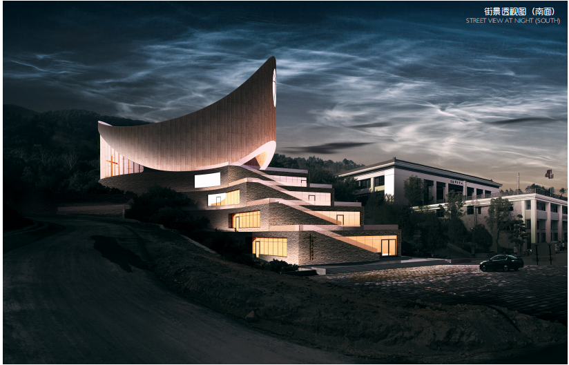德国建筑设计师德克又一创意作品——聚龙小镇基督教堂