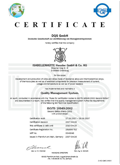 ISA 19649 Certification