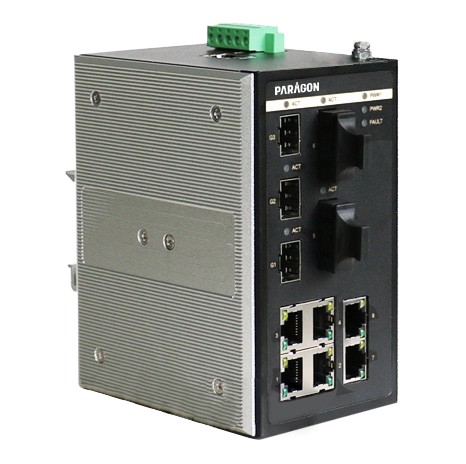 JH-4200 系列百兆 / 千兆导轨式二层 / 三层网管型工业以太网交换机,支持最多 7 个百兆端口或 8 个千兆端口,并可支持 2 个串口,1 个 CAN 及 1 个 DO JH-4200 系列百兆 / 千兆导轨式二层 / 三层网管型工业以太网交换机,支持最多 7 个百兆端口或 8 个千兆端口,并可支持 2 个串口,1 个 CAN 及 1 个 DO