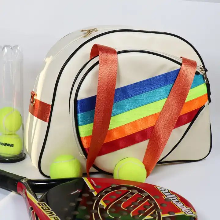 ES2358Customized PU Leather Padel Racket Tote Bag Fashion Lady Sports Hand Bag Padel Racquet Bags
