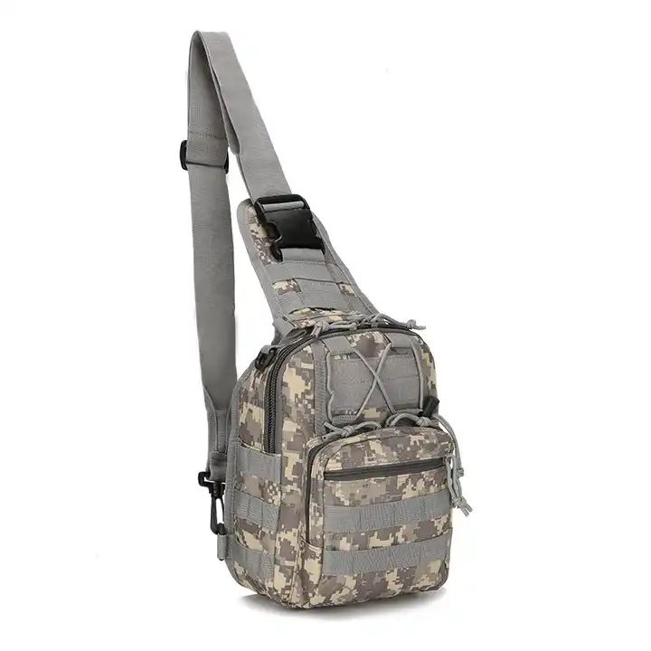 ES2329Camping Hiking Outdoor Men Crossbody Bag Chest Bag Single Shoulder Molle Tactical Sling Bag