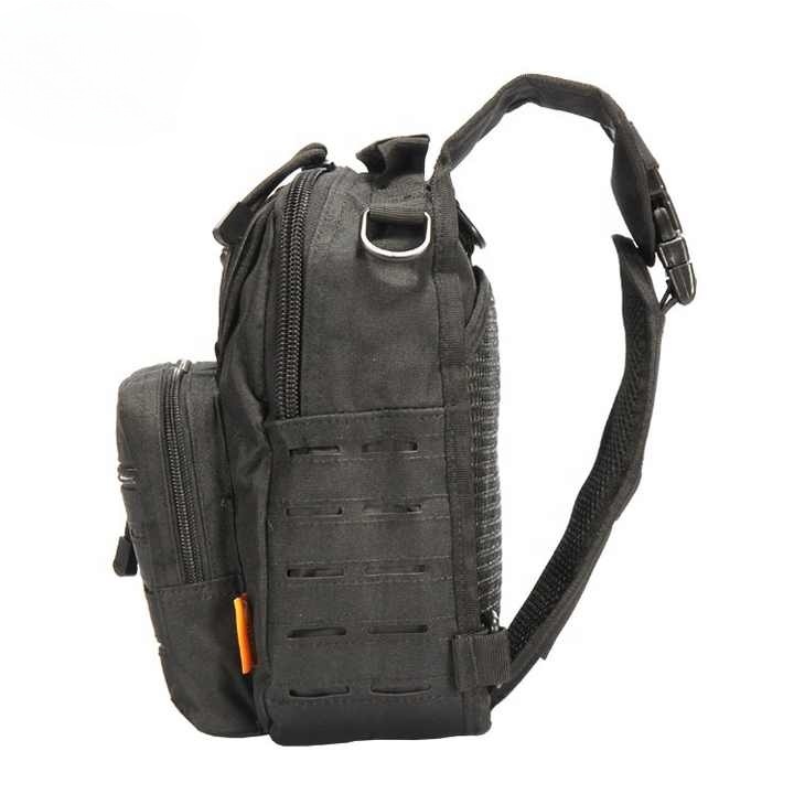 ES2327Laser cut outdoor gear shoulder chest bag camping hiking tactical sling bag hiking cross body bag