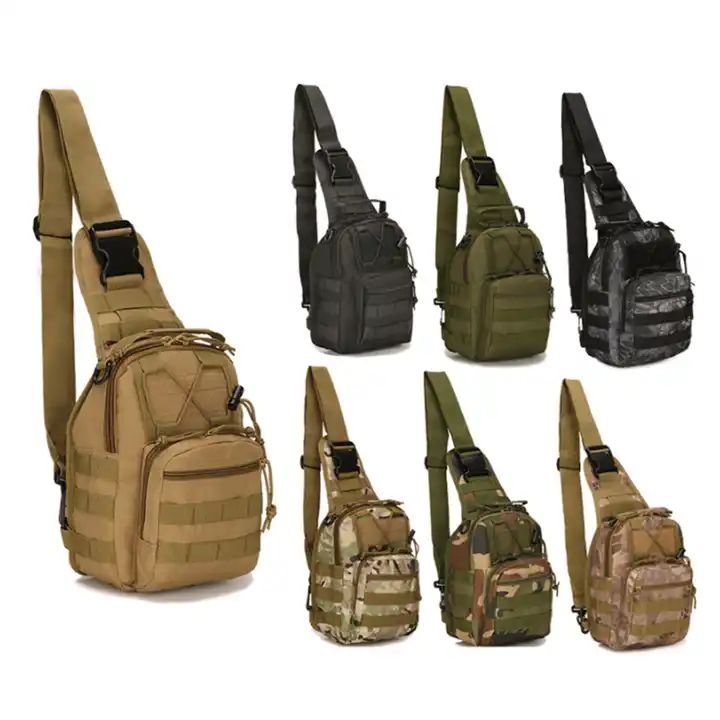 ES2329Camping Hiking Outdoor Men Crossbody Bag Chest Bag Single Shoulder Molle Tactical Sling Bag
