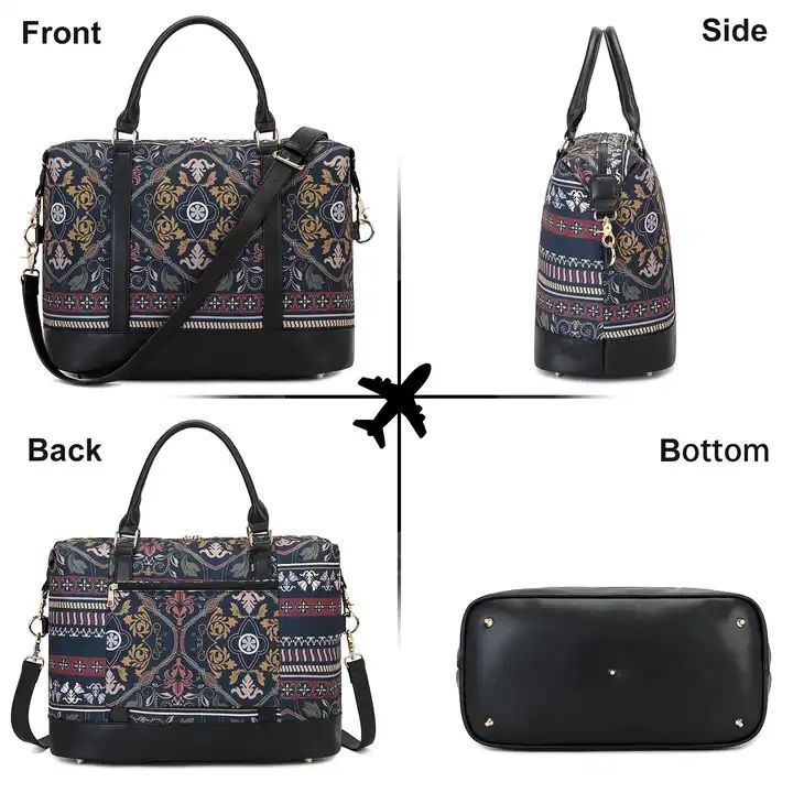 ES2336Wholesale Price Hot Sale Leather Women Travel Bags Custom Logo Weekender Duffle Bag