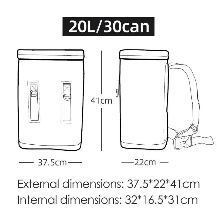 ES2348Outdoor camping TPU Insulated Cooler Bag Soft Beach Lunch Soft Cooler Bags With Shoulder Strap Backpack