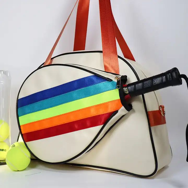 ES2358Customized PU Leather Padel Racket Tote Bag Fashion Lady Sports Hand Bag Padel Racquet Bags