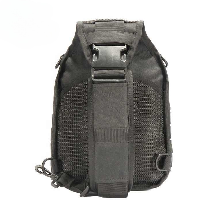 ES2327Laser cut outdoor gear shoulder chest bag camping hiking tactical sling bag hiking cross body bag