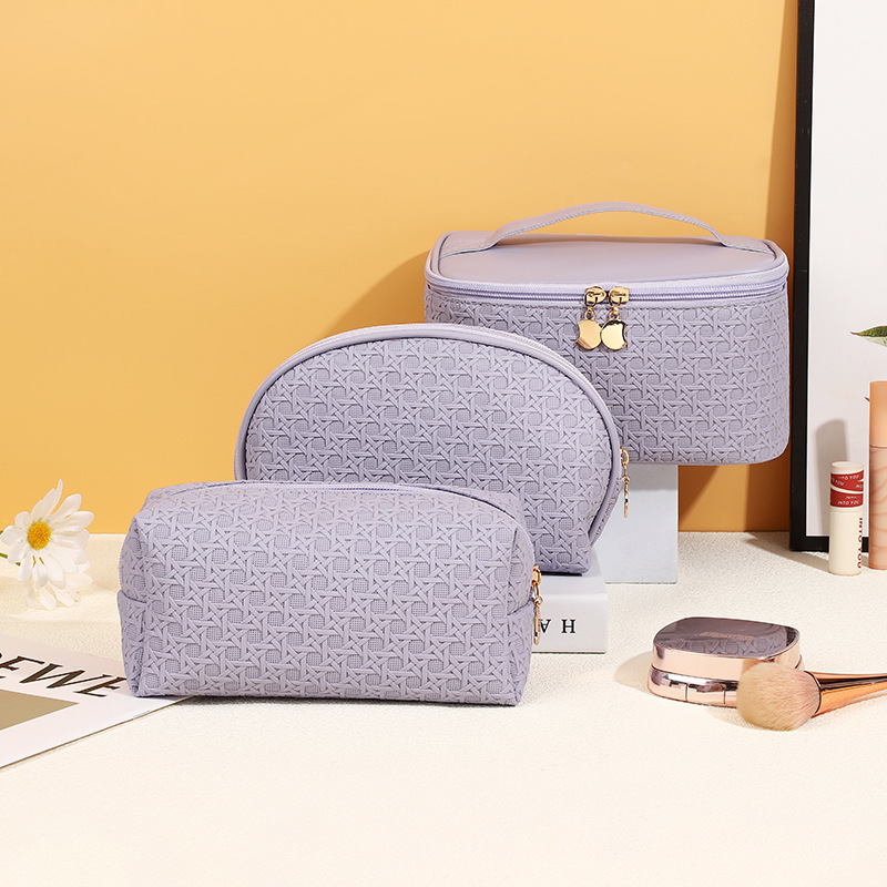 ES2314The new simple PU leather cosmetic bag wholesale, travel bag portable cosmetic bag waterproof wash bag
